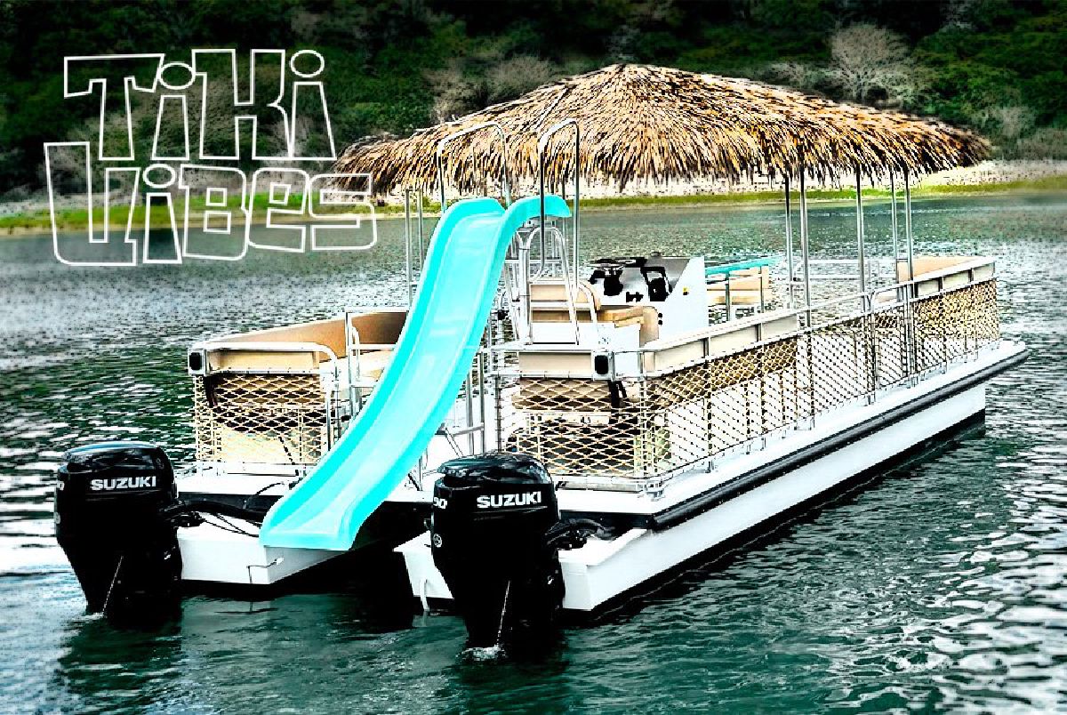 Tiki Vibes Party Boats - Austin Boat Rentals on Lake Travis | Keep Austin Wet Watercraft